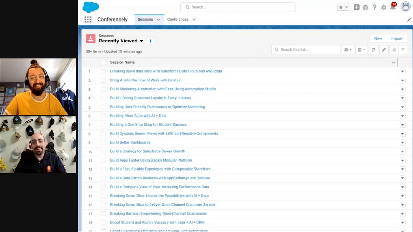 Built in Salesforce: Conferencely, a Conference Session Management App!