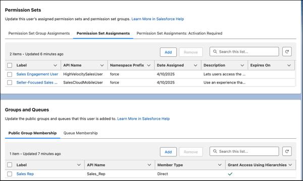 User Access Summary Enhancements